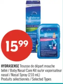 Pharmaprix HYDRASENSE Baby Nasal Care Kit or Nasal Spray offer