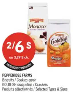 Pharmaprix PEPPERIDGE FARMS Cookies or GOLDFISH Crackers offer