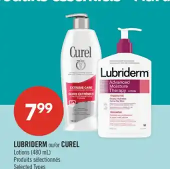 Pharmaprix LUBRIDERM or CUREL Lotions offer