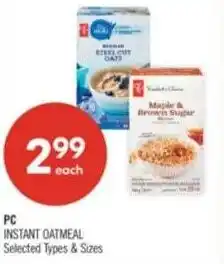 Shoppers Drug Mart PC instant oatmeal offer