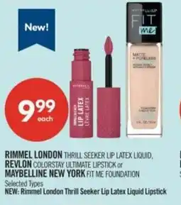 Shoppers Drug Mart Rimmel london thrill seeker lip latex liquid offer