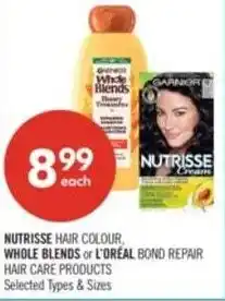 Shoppers Drug Mart Nutrisse hair colour and whole blends or L'oréal offer