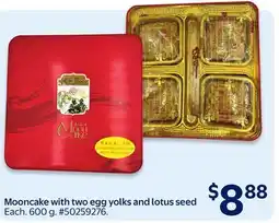 Walmart Mooncake with two egg yolks and lotus seed offer
