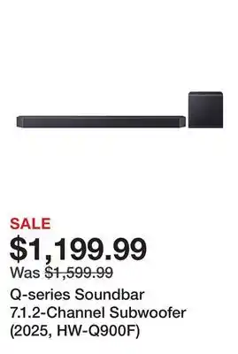 TSC Stores Q-series Soundbar 7.1.2-Channel Subwoofer (2025, HW-Q900F) offer