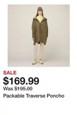 TSC Stores Packable Traverse Poncho offer