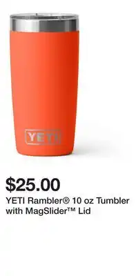 Sport Chek YETI Rambler 10 oz Tumbler with MagSlider Lid offer