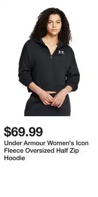 Sport Chek Under Armour Women's Icon Fleece Oversized Half Zip Hoodie offer