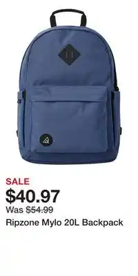 Sport Chek Ripzone Mylo 20L Backpack offer