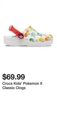 Sport Chek Crocs Kids' Pokemon II Classic Clogs offer