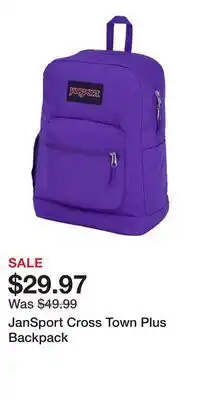 Sport Chek JanSport Cross Town Plus Backpack offer