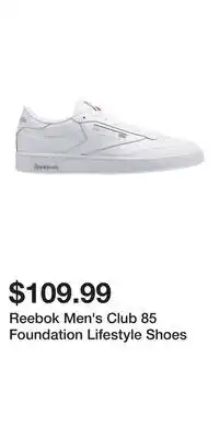 Sport Chek Reebok Men's Club 85 Foundation Lifestyle Shoes offer