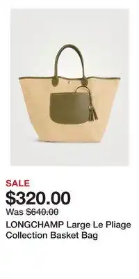 Holt Renfrew LONGCHAMP Large Le Pliage Collection Basket Bag offer