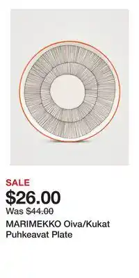 Holt Renfrew MARIMEKKO Oiva/Kukat Puhkeavat Plate offer