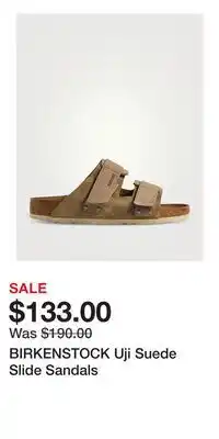 Holt Renfrew BIRKENSTOCK Uji Suede Slide Sandals offer
