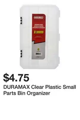Dollarama DURAMAX Clear Plastic Small Parts Bin Organizer offer