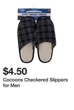 Dollarama Cocoons Checkered Slippers for Men offer