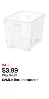 IKEA SAMLA Box, transparent offer