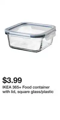 IKEA IKEA 365+ Food container with lid, square glass/plastic offer