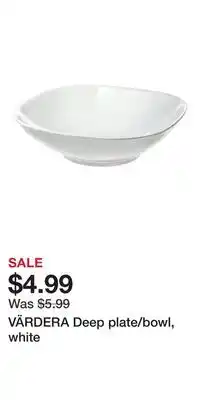 IKEA VÄRDERA Deep plate/bowl, white offer