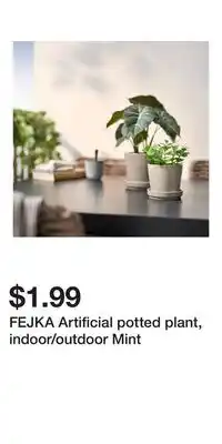 IKEA FEJKA Artificial potted plant, indoor/outdoor Mint offer