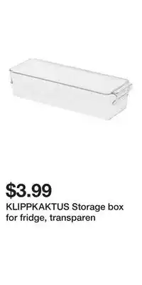 IKEA KLIPPKAKTUS Storage box for fridge, transparen offer