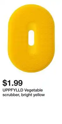 IKEA UPPFYLLD Vegetable scrubber, bright yellow offer