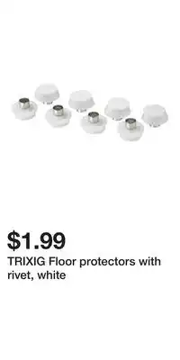 IKEA TRIXIG Floor protectors with rivet, white offer