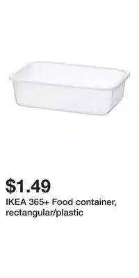 IKEA IKEA 365+ Food container, rectangular/plastic offer