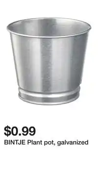 IKEA BINTJE Plant pot, galvanized offer