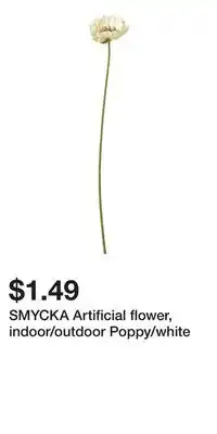 IKEA SMYCKA Artificial flower, indoor/outdoor Poppy/white offer