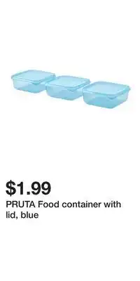IKEA PRUTA Food container with lid, blue offer