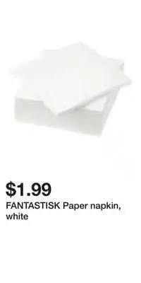 IKEA FANTASTISK Paper napkin, white offer