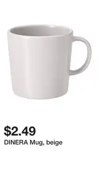 IKEA DINERA Mug, beige offer