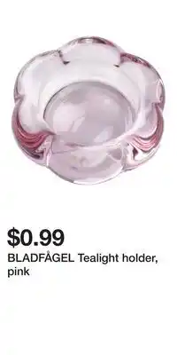 IKEA BLADFÅGEL Tealight holder, pink offer
