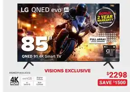 Visions Electronics LG 85 QNED 91 4K Smart TV offer