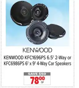 2001 Audio Video KENWOOD 6.5 2-Way or KFC6986PS 6 x 9 4-Way Car Speakers offer