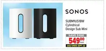 2001 Audio Video SUBM1US1BW Cylindrical Design Sub Mini offer