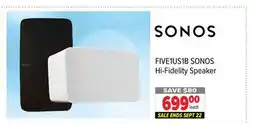 2001 Audio Video FIVE1US1B SONOS Hi-Fidelity Speaker offer