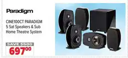 2001 Audio Video PARADIGM 5 Sat Speakers & Sub Home Theatre System offer