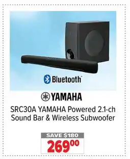 2001 Audio Video SRC30A YAMAHA Powered 2.1-ch Sound Bar & Wireless Subwoofer offer