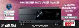 2001 Audio Video Yamaha 7.2-Channel 4K/8K HDR 10+ Receiver offer