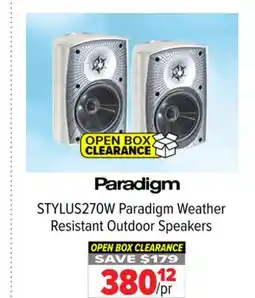 2001 Audio Video Paradigm Weather Resistant Outdoor Speakers offer
