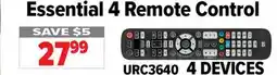 2001 Audio Video URC3640 Essential 4 Remote Control offer