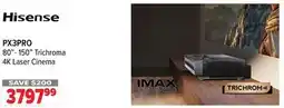 2001 Audio Video PX3PRO Hisense 80- 150 Trichroma 4K Laser Cinema offer