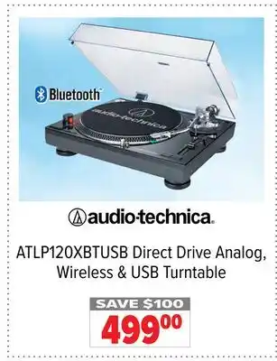 2001 Audio Video ATLP120XBTUSB Direct Drive Analog, Wireless & USB Turntable offer