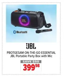 2001 Audio Video JBL Portable Party Box with Mic offer