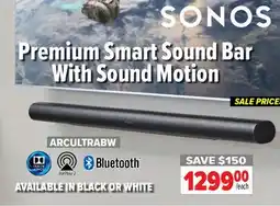 2001 Audio Video SONOS Premium Smart Sound Bar With Sound Motion offer