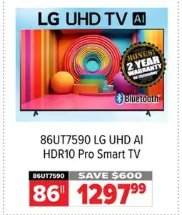 2001 Audio Video 86UT7590 LG UHD AI HDR10 Pro Smart TV offer