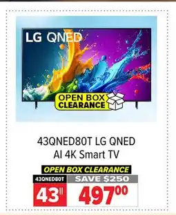 2001 Audio Video 43QNED80T 43 43QNED80T LG QNED AI 4K Smart TV offer