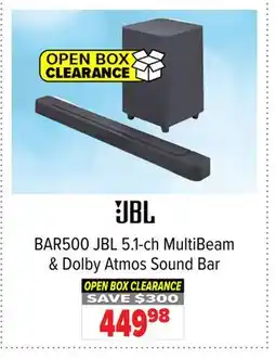 2001 Audio Video BAR500 JBL 5.1-ch MultiBeam & Dolby Atmos Sound Bar offer